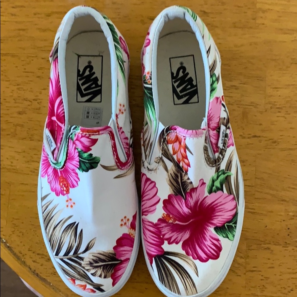 Floral Van Slip On Shoes